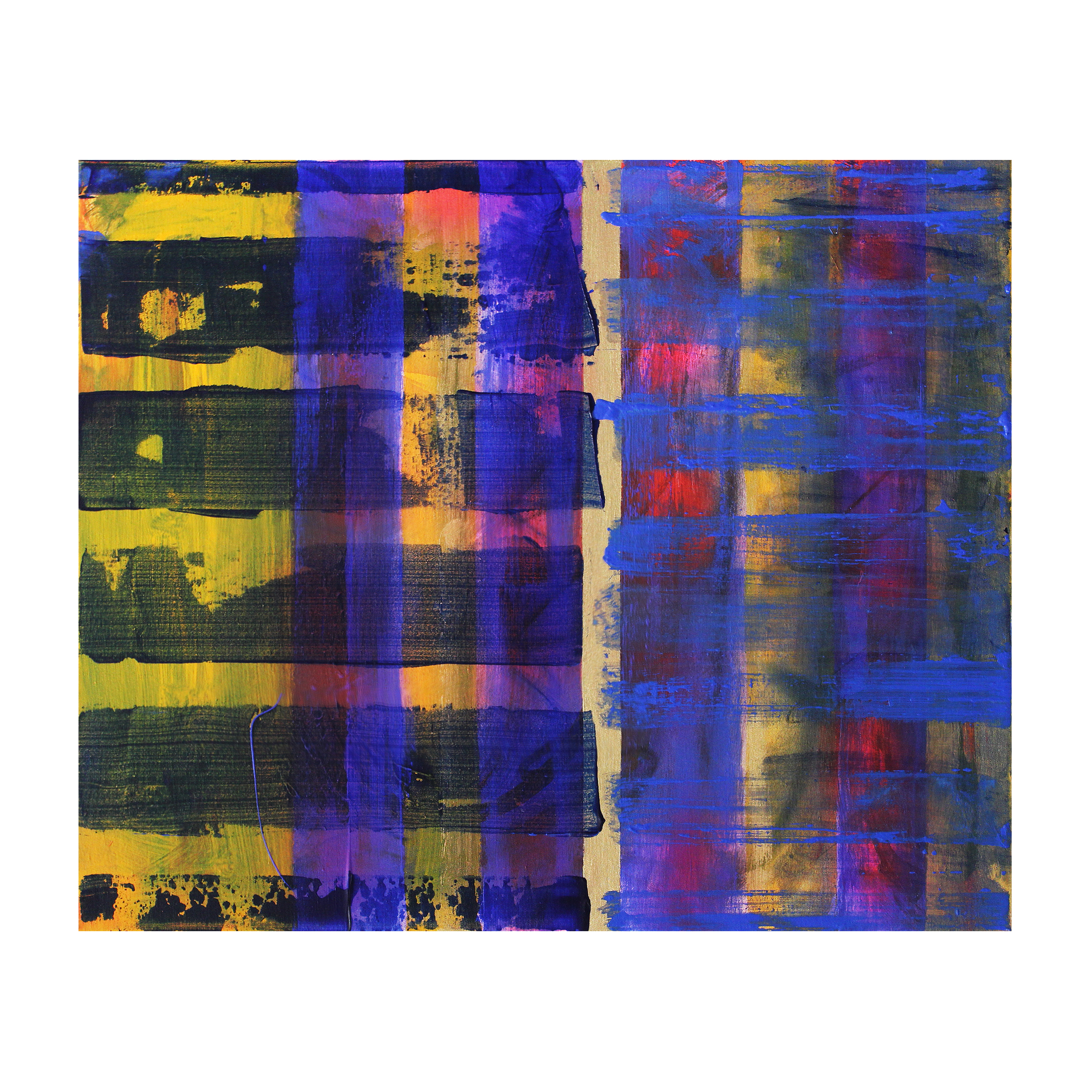 Quarto II, 2017-18, Bronze und Mischtechnik auf Segeltuch, 50 x 60 cm