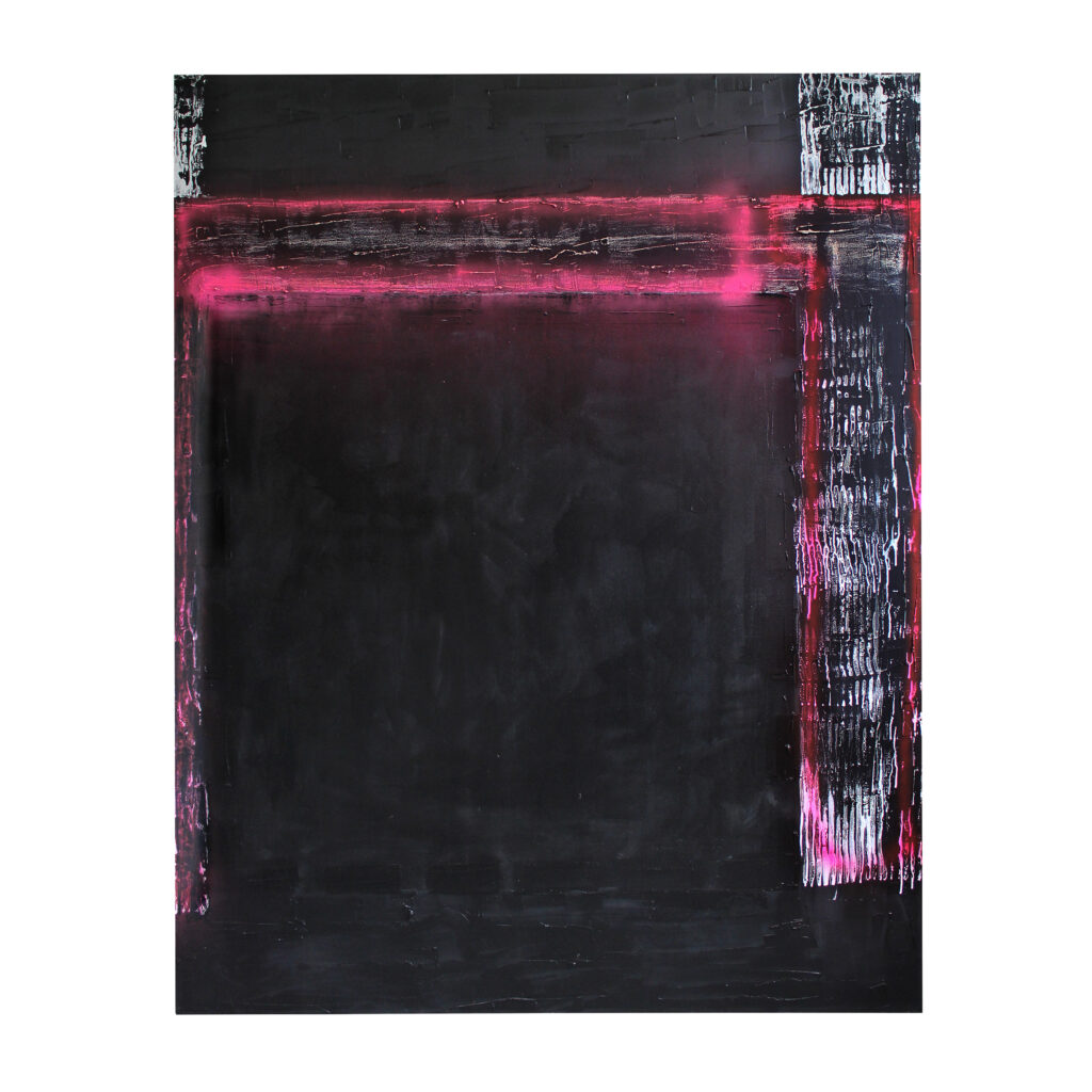 abseits, 2021, Mischtechnik, Segeltuch, 200 x 160 cm