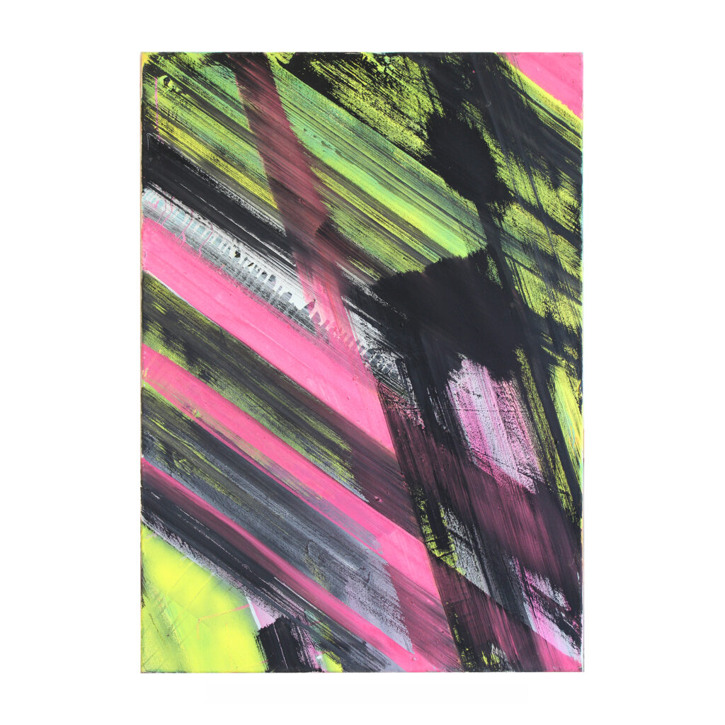 o. Titel, 1981, Mischtechnik, Segeltuch, 100 x 70 cm