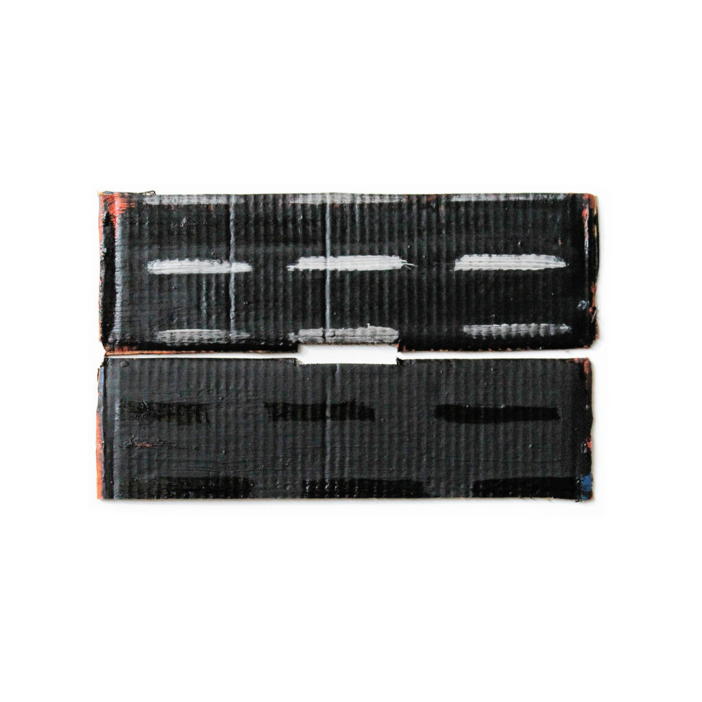 o. Titel, 1993, Mischtechnik auf Pappe, 2-teilig, 24 x 38,5 cm