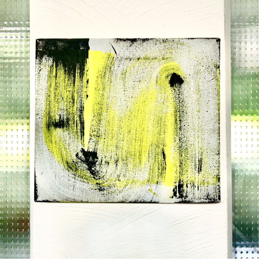 o. Titel, 2003, Mischtechnik,Segeltuch, 25,5 x 28,5 cm