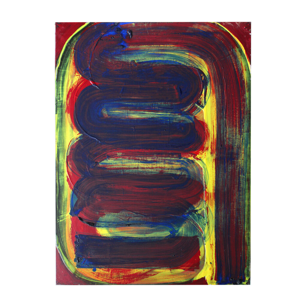 o.Titel, 2003, Mischtechnik, Segeltuch, 100 x 75 cm