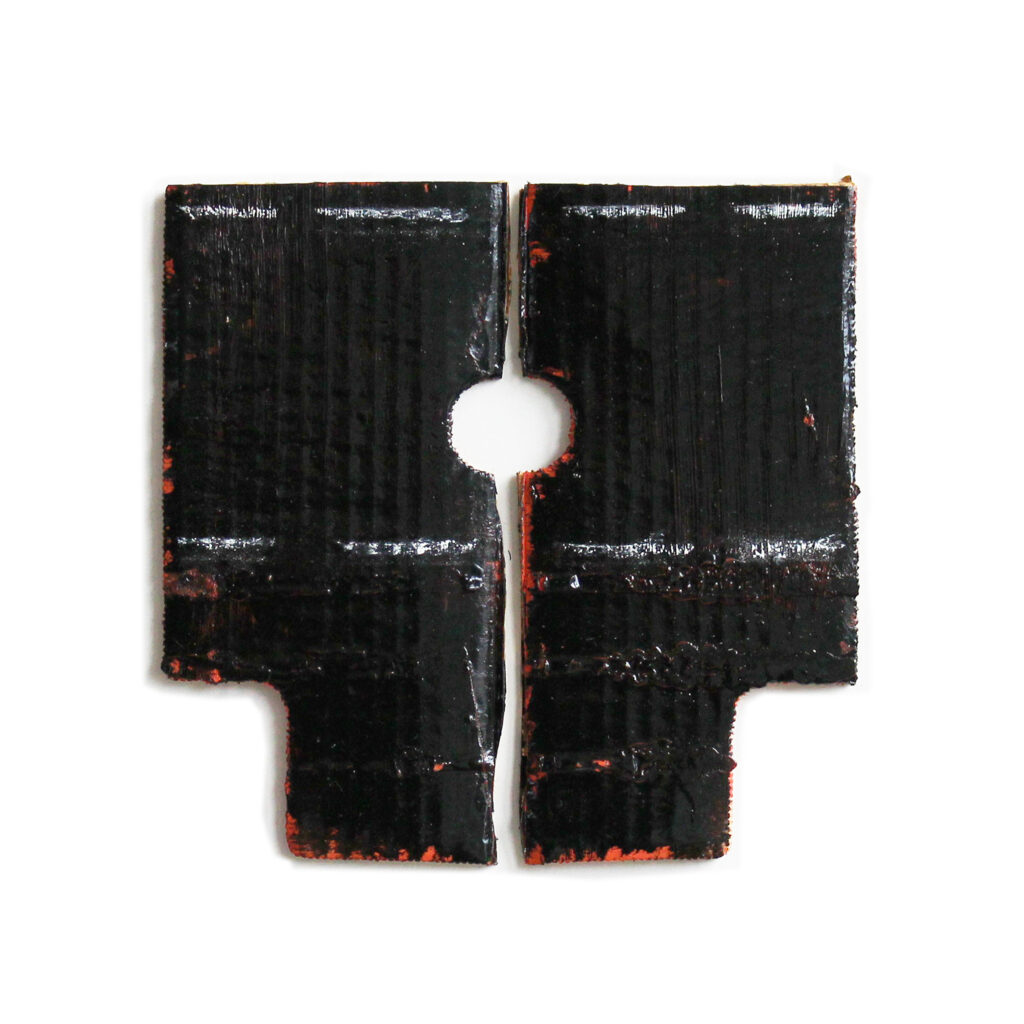 o. Titel, 1993, Mischtechnik auf Pappe, 22 x 22 cm